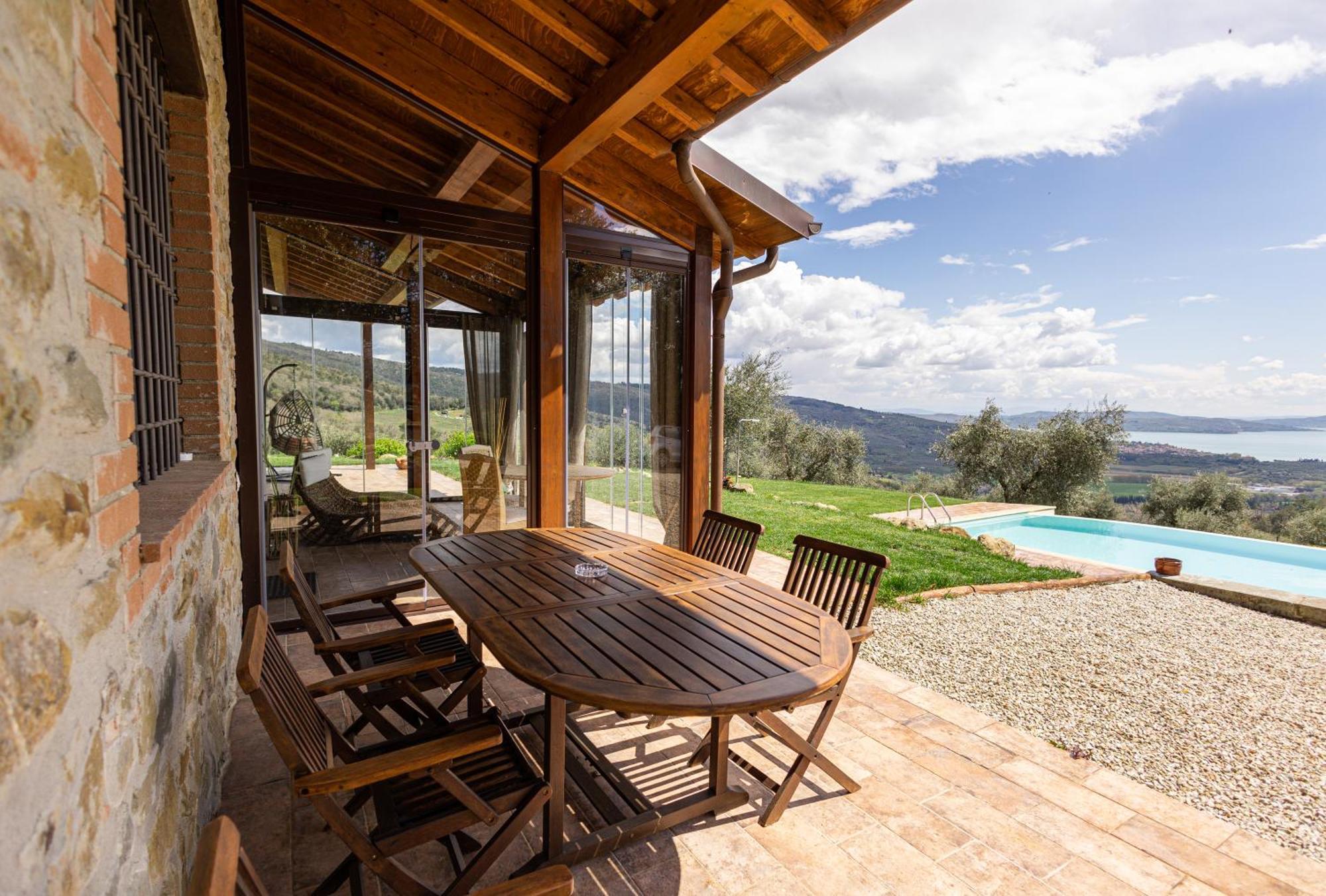 Di Colle In Colle - Country House With Private Pool Tuoro sul Trasimeno Bagian luar foto